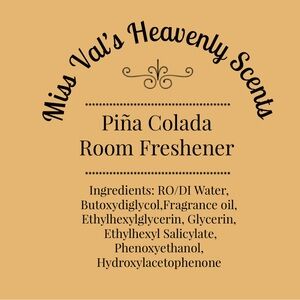 Piña Colada Room Fresheners 4oz Handmade Miss.Val’s Heavenly Scents